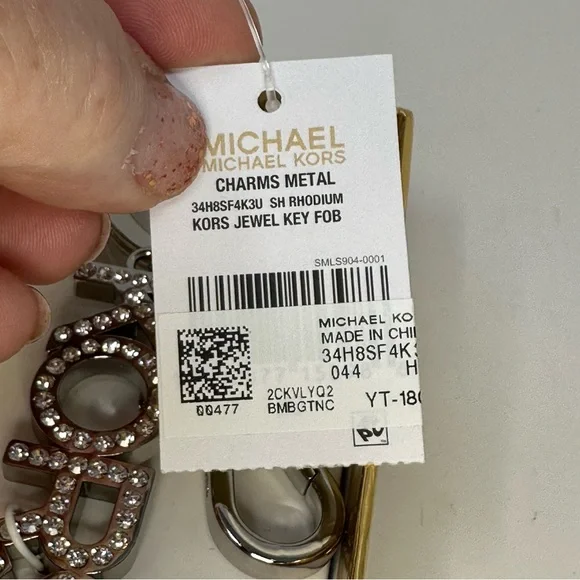 Michael Kors Jewel Key Fob NEW IN BOX -Silver tone - Picture 3 of 4